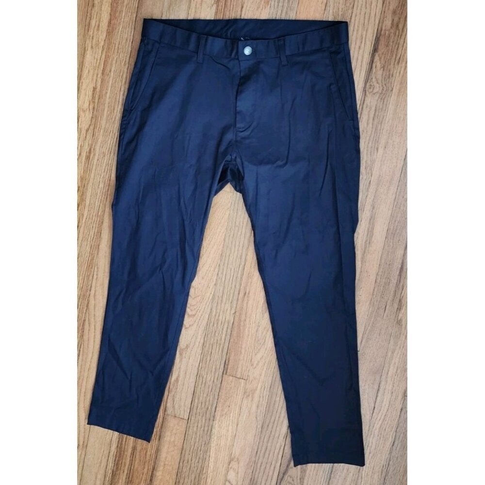Fabletics Pants Mens 34 x 29 Navy Performance Pockets Stretch Casual Golf Flat